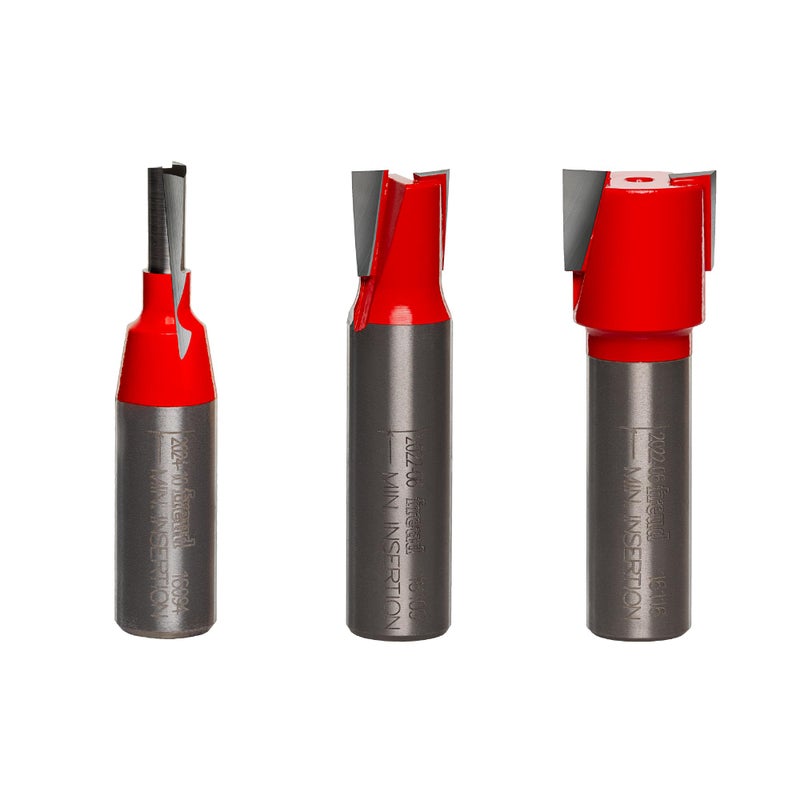 Freud 89-670: 3 Piece Undersized Plywood Bit Set (1/2" Shank) - Image 1